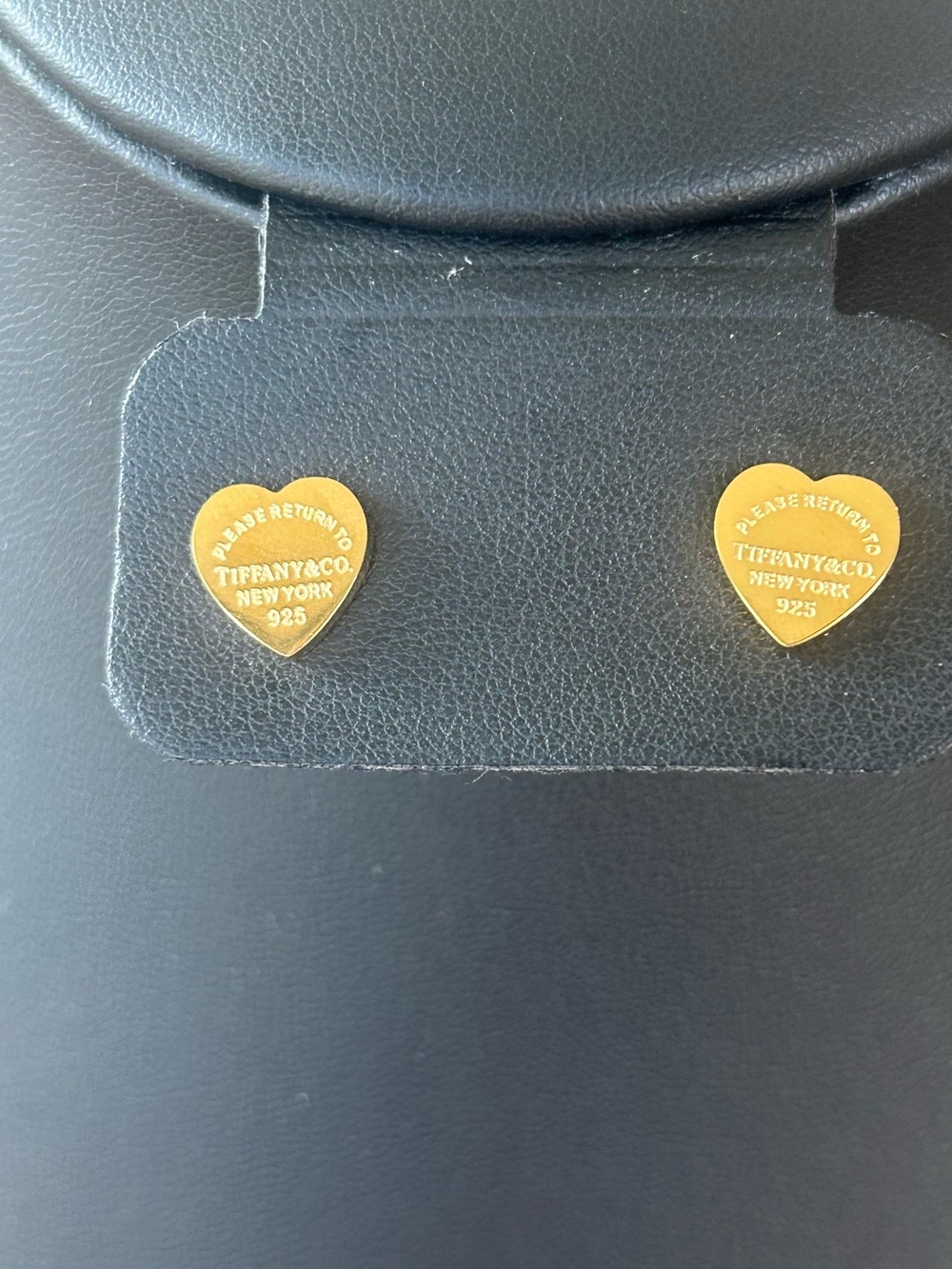 Gold Tone Heart Stud Earrings